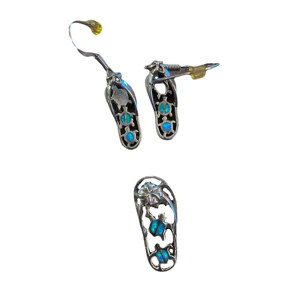 Sterling silver earring & necklace pendant